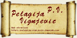 Pelagija Vignjević vizit kartica